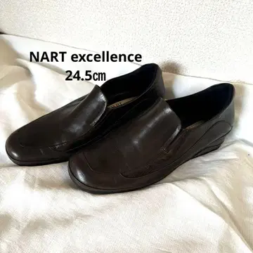 NART excellence 여성 신발 24.5cm 브라운 천연 가죽