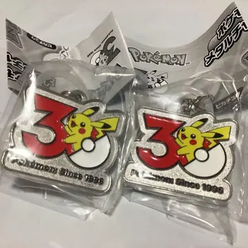 포켓몬 30주년 메탈 키링 2개 세트