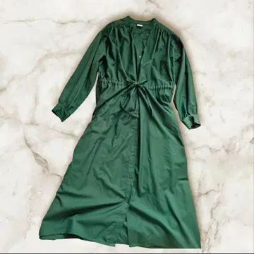 URBAN RESEARCH DOORS 다크 그린 셔츠 원피스