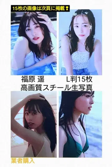 후쿠하라 하루카 고화질 스틸 브로마이드 L판 15장 세트 슬리브 봉입