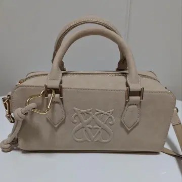 VIS 로고 스웨이드 미니 보스턴 백 2way