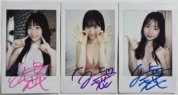 시라카미 사키카 사인 포함 폴라로이드 3장 세트