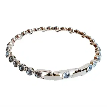 스와로브스키 테니스 팔찌 블루 실버 크리스탈 정품