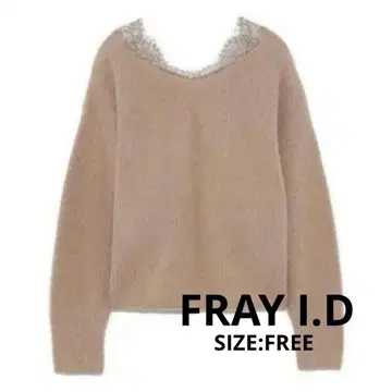 FRAY I.D 레이스 트리밍 라쿤 니트