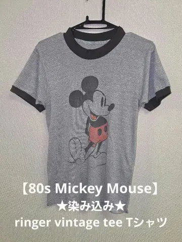 80s Mickey Mouse 미키 링거 T셔츠