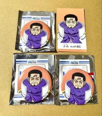 ONE PIECE 해군 조직도 카드 캔뱃지 후지토라 잇쇼 4점 세트