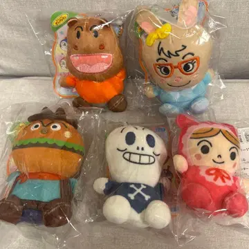 호빵맨 모찌후와 마쉬멜로우 마스코트 5세트