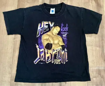빈티지 THE ROCK 드웨인 존슨 티셔츠 WWF 프로레슬링