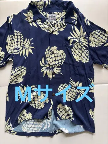 HOUSTON 하와이안 셔츠 파인애플 패턴 M 사이즈