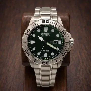 CITIZEN 프로마스터 에코드라이브 E168 WR200 작동품