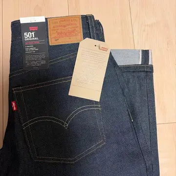 리바이스 501 오리지널 청바지 다크 인디고 리지드 데님