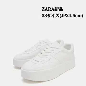 ZARA 톱니 모양 밑창 플랫폼 스니커즈 38 (JP24.5cm) 새상품