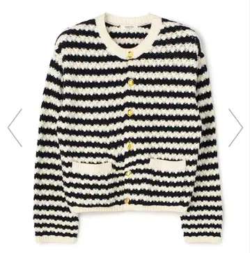 MACPHEE 하이 브리트 케이블 크루넥 가디건