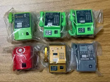 NTT동일본 공중전화 가챠 컬렉션 세트 컴플리트 골드 컬러 공중전화