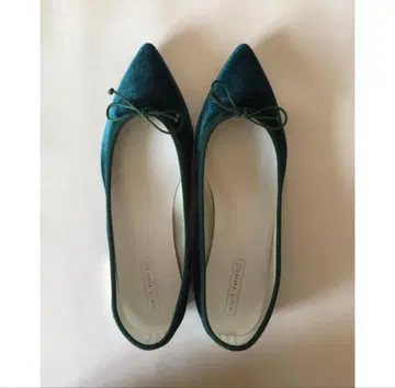 GEMMA LINN 벨벳 플랫슈즈 발레 슈즈 38