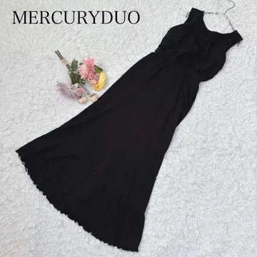 머큐리 듀오 슬리브리스 원피스 블랙 롱 기장 A라인