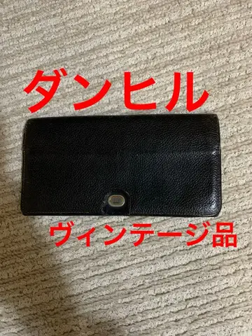 dunhill 블랙 가죽 장지갑 빈티지