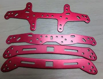 TAMIYA 미니 사륜구동 한정판 부품 두랄루민 빨간색 롤러 스테이 4종