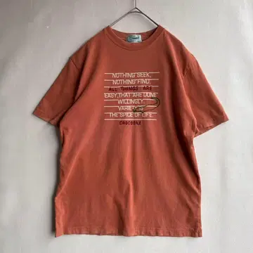 크로커다일 남성용 T셔츠 로고 악어 자수 M 반팔 크루넥