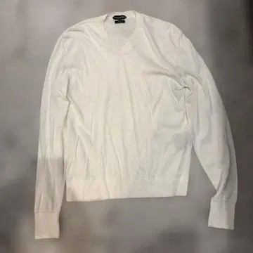 TOMFORD 화이트 V넥 스웨터