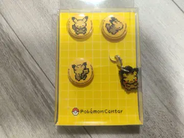 포켓몬 센터 캔뱃지 & 참 세트 게임 도트 피카츄