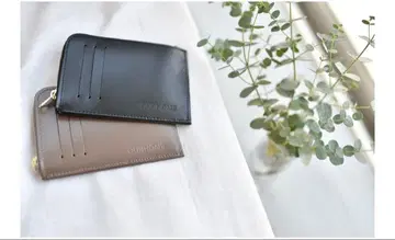 블랙 OURHOME 슬림 가죽 미디엄 지갑