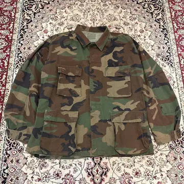 미군 BDU 자켓 우드랜드 카모 LARGE-SHORT 밀리터리