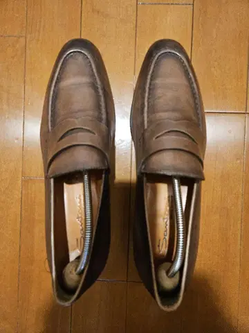 산토니 브라운 가죽 로퍼 6 1/2