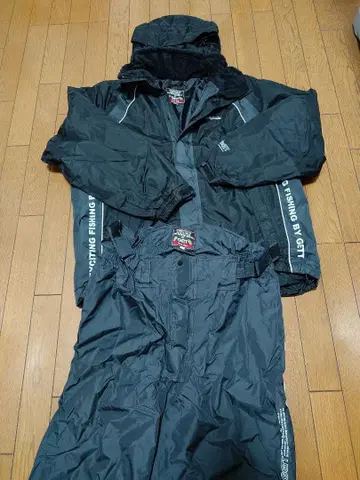 GETT 낚시 수트 블랙 상하의 세트