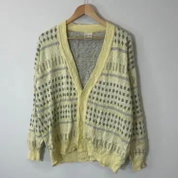 90's vintage 보헤미안 니트 가디건 레트로