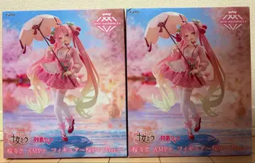 하츠네 미쿠 벚꽃 미쿠 AMP+ 피규어 벚꽃 드레스 ver. 2체 세트