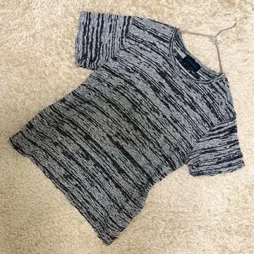 [고품질] 나노 유니버스 니트 반팔 올 패턴 그레이 M