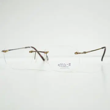 새상품 일본제 PENTAX 테 없는 안경 프레임 브라운 렌즈 교환 가능