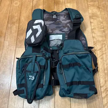 새상품급 Daiwa 낚시용 조끼 그린 DF-6206