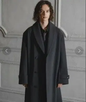 CASPER JOHN 숄카라 코트 그레이