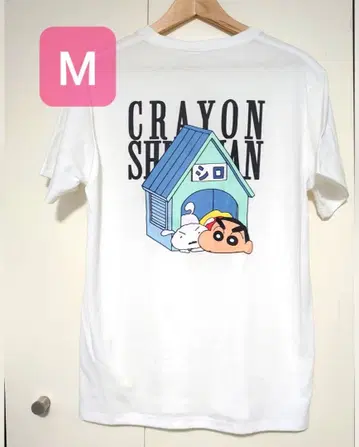 짱구는 못말려(크레용 신짱) 시로 M 화이트 셔츠 택 포함 미사용 새상품