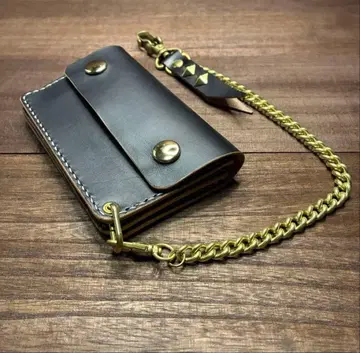 천연 가죽 소가죽 컴팩트 트래커 지갑