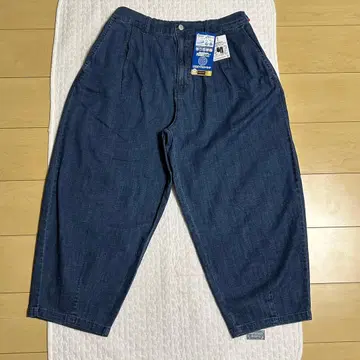 새상품 LL 코쿤 팬츠 파이버 드라이 와이드 데님 팬츠 접촉 냉감