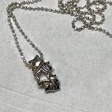 실버 별 모양 목걸이 컬러 스톤 포함 silver925 펜던트