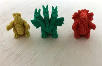 괴수 지우개 3개 세트 킹 기도라 베로크론 레드킹/울트라맨 고질라