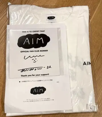 아이묭 / AIM 한정판 디자인 T셔츠 & 친필 사인 미니 색지