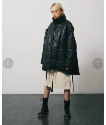 LE CIEL BLEU 인조 가죽 패딩 코트