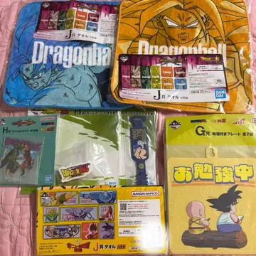 드래곤볼 제일복권 7세트 타월, 아크릴 스탠드, 플레이트 묶음 판매
