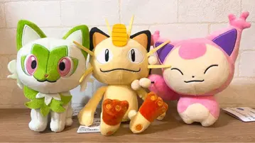 포켓몬스터 봉제 인형 나옹(냐스) 에네코 냐오하 3종 세트 미사용