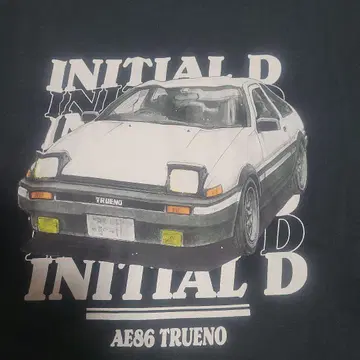 이니셜 D 티셔츠 블랙 L