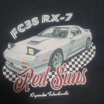 이니셜D 티셔츠 블랙L