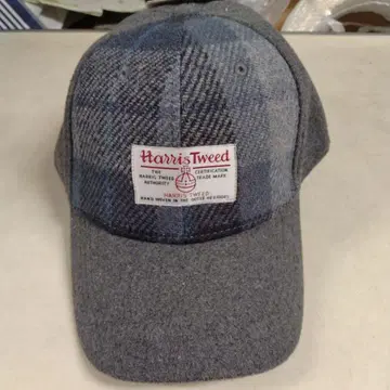 Harris Tweed 수제 체크 캡 그레이 계열
