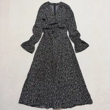 프레이 아이디 플라워 프린트 롱 원피스 엘레강트 스나계 F