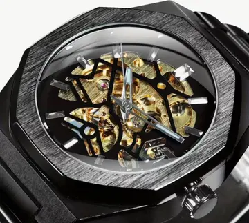 [미사용 새상품] 스켈레톤 옥타곤 자동 시계