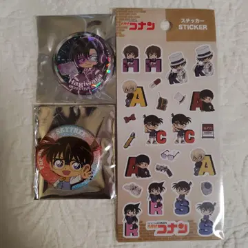 명탐정 코난 SF 홀로그램 캔뱃지 하기와라 켄지 다이소 스티커